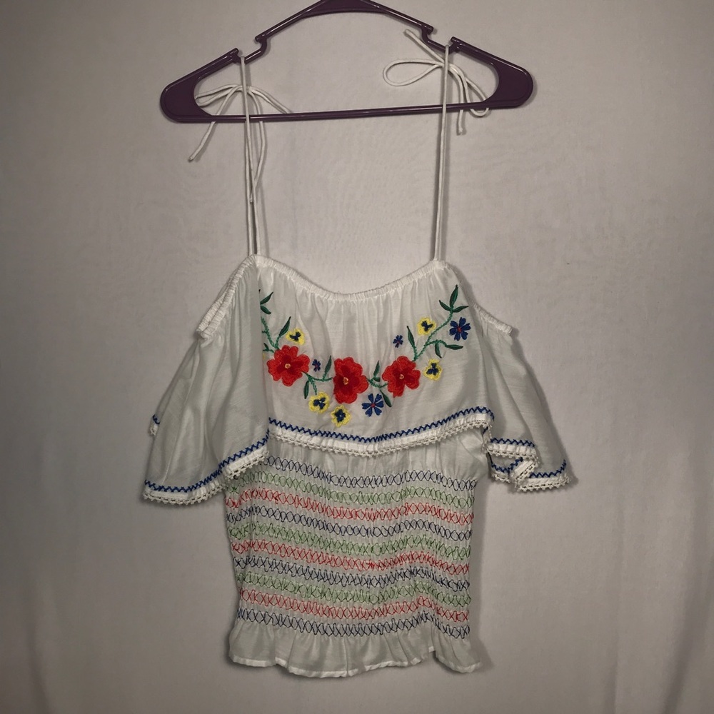 ASOS White Floral Tank- Size 6